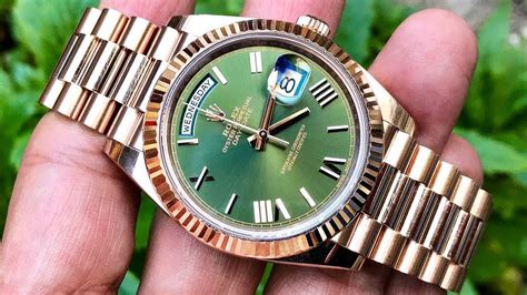 rolex gold presidential green face